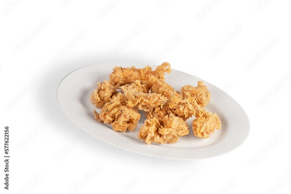 deep fried chicken on dish deep fried chicken on dish