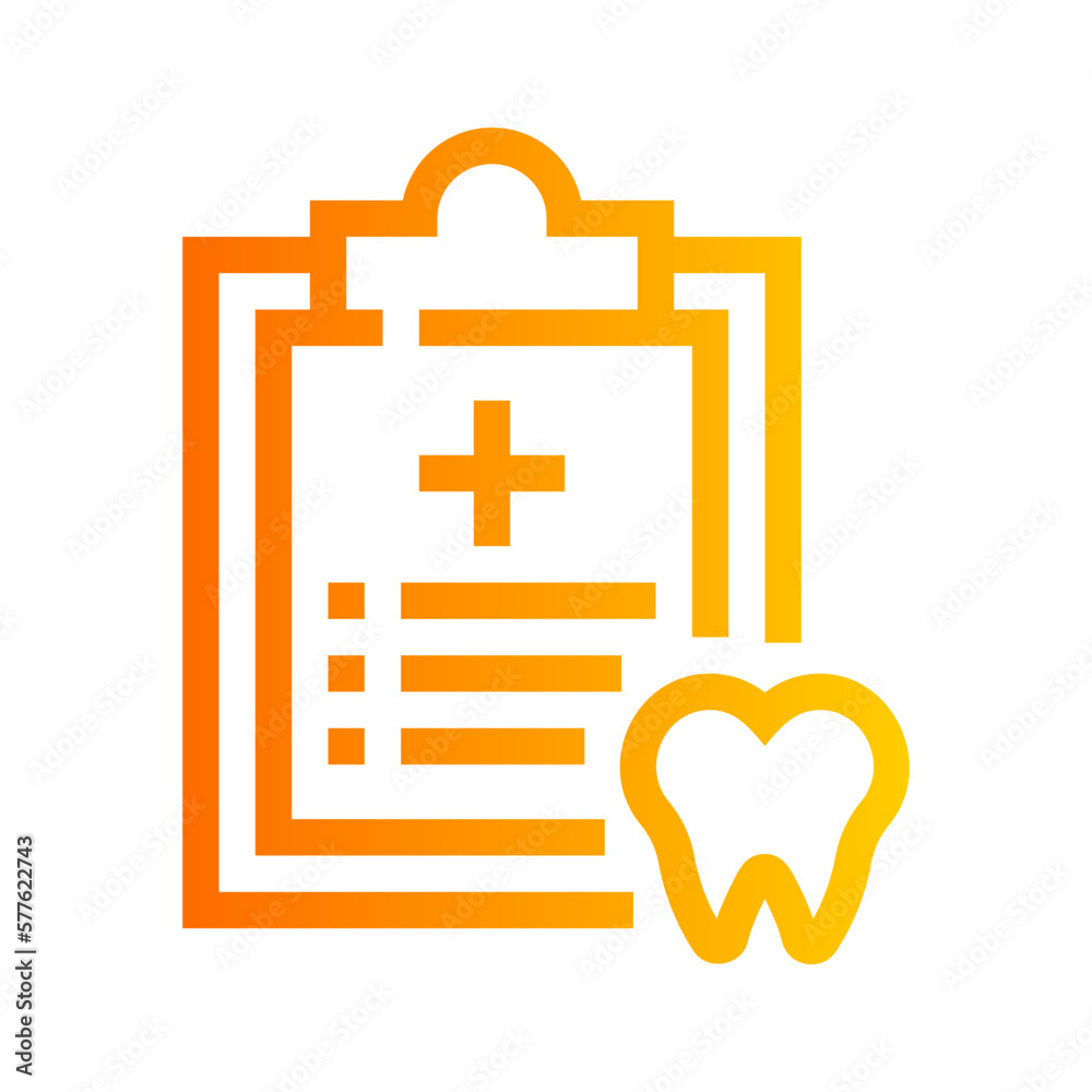 Obraz premium dental report icon