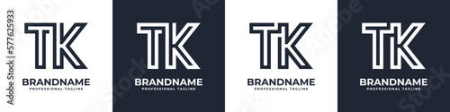 Simple TK Monogram Logo, suitable for any business with TK or KT initial.