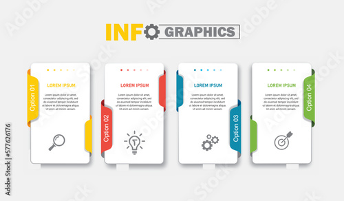 infographic design template vector illustration with icons and 4 options or steps.can be used for presentation process,layout,banner,data graph,presentation	