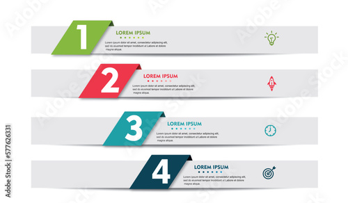 infographic design template vector illustration with icons and 4 options or steps.can be used for presentation process,layout,banner,data graph,presentation	