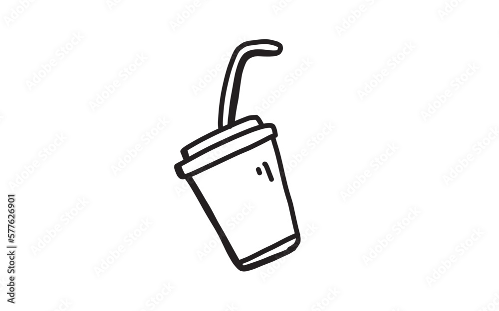 A CUP Doodle art illustration with black and white style. A CUP Doodle art illustration with black and white style.