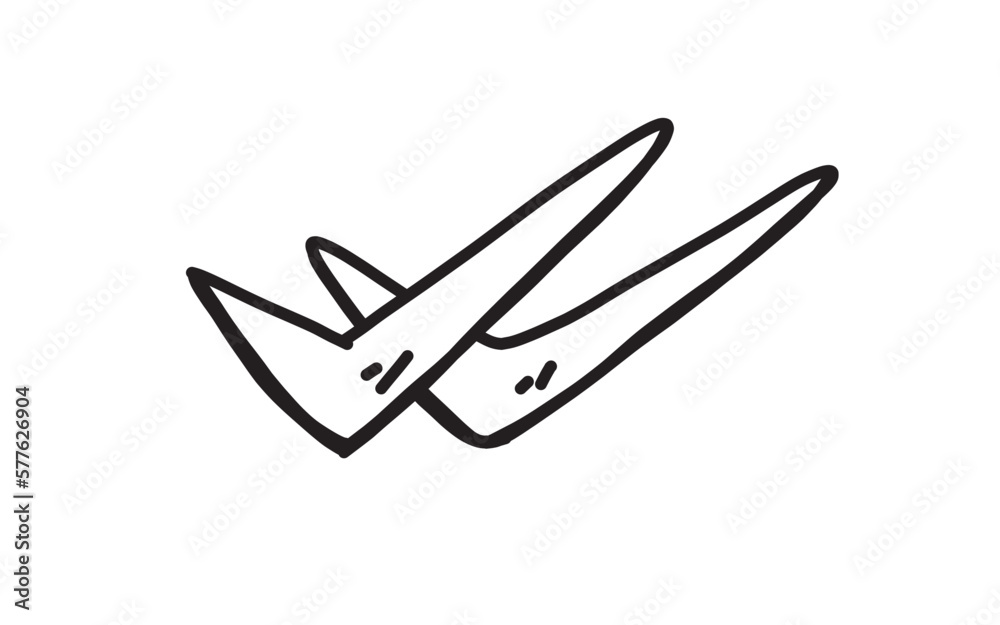 CHECK Doodle art illustration with black and white style. CHECK Doodle art illustration with black and white style.
