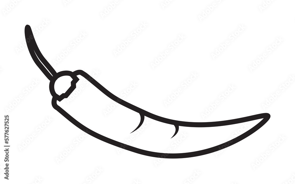 Chili pepper icon illustration design art Chili pepper icon illustration design art