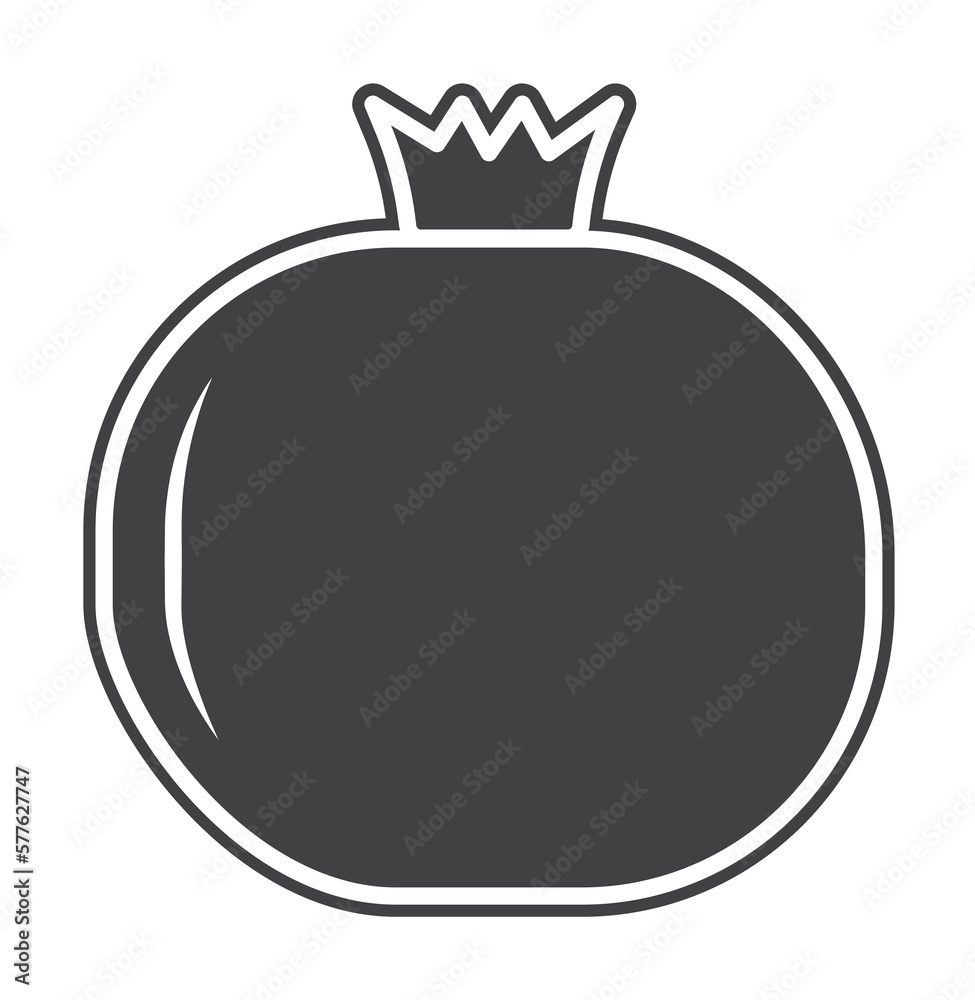 Pomegranate icon illustration design art Pomegranate icon illustration design art
