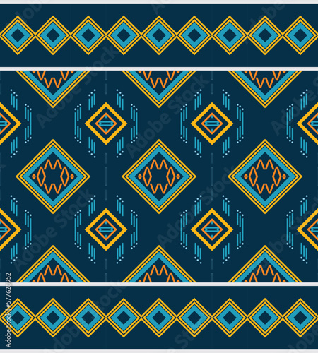 Geometric ethnic pattern. traditional patterned vector It is a pattern geometric shapes. Create beautiful fabric patterns. Design for print. Using in the fashion industry.