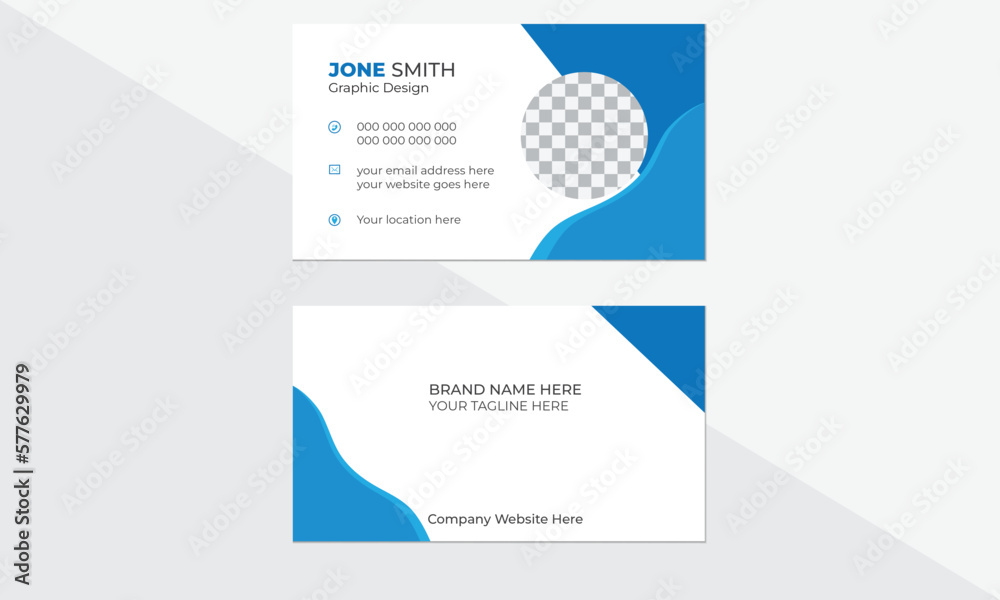 Modern and simple business card design set vector template for company corporate style. Modern and simple business card design set vector template for company corporate style.