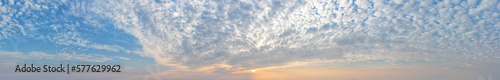 Fototapeta Naklejka Na Ścianę i Meble -  Paranomic of cloudy with evening light,Sky background