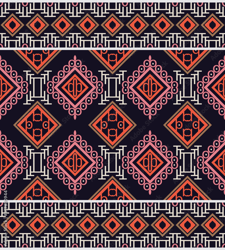 Seamless Indian ethnic patterns. Traditional ethnic patterns vectors It is a pattern geometric shapes. Create beautiful fabric patterns. Design for print. Using in the fashion industry. Seamless Indian ethnic patterns. Traditional ethnic patterns vectors It is a pattern geometric shapes. Create beautiful fabric patterns. Design for print. Using in the fashion industry.