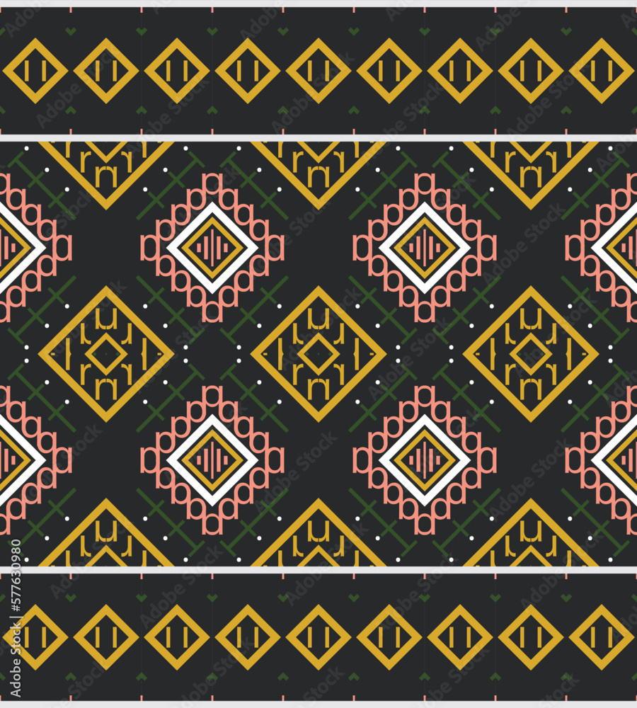 Seamless Indian ethnic patterns. Geometric ethnic pattern traditional Design It is a pattern geometric shapes. Create beautiful fabric patterns. Design for print. Using in the fashion industry.