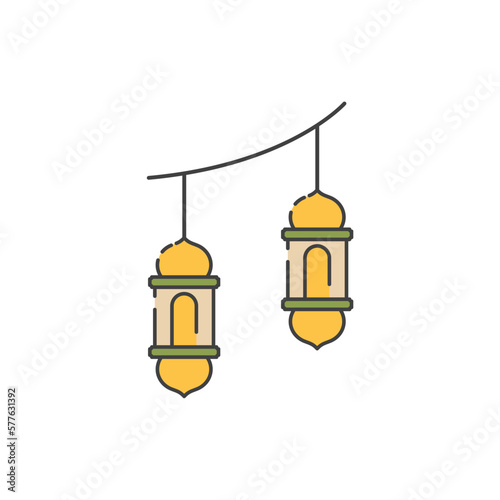 lantern islamic illustration ornament logo