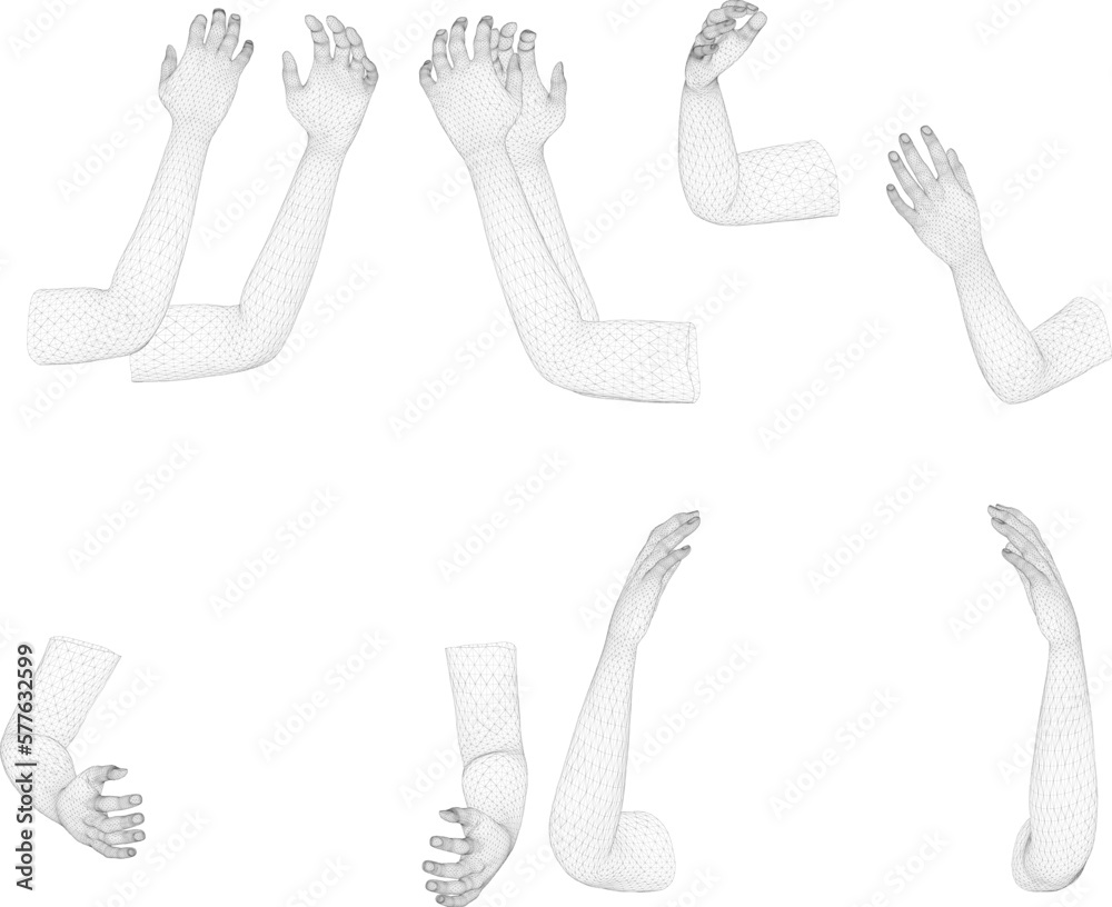 Vector illustration sketch of a pair of hands Vector illustration sketch of a pair of hands