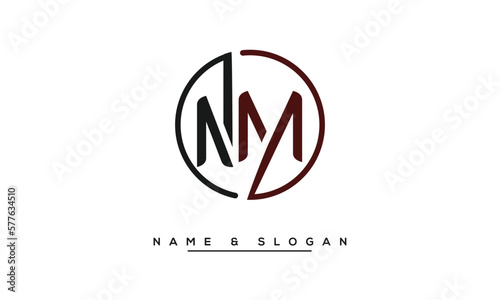 NM,  MN,  N,  M    Abstract  Letters  Logo  Monogram