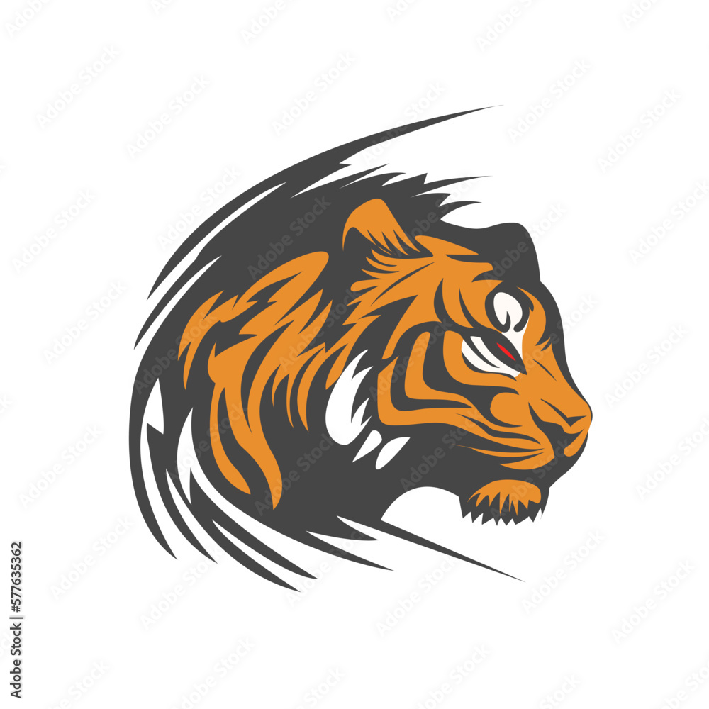 Tiger head logo vector illustration