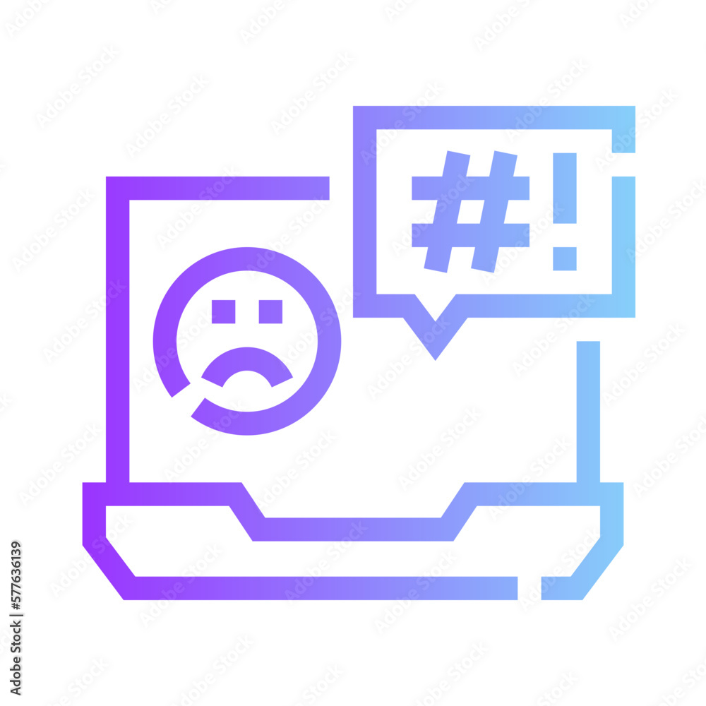 cyber bullying icon Stock Vector | Adobe Stock