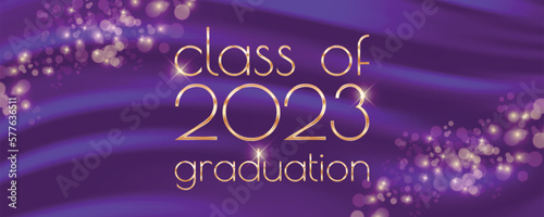 Class of 2023 graduation text design for cards, invitations or banner