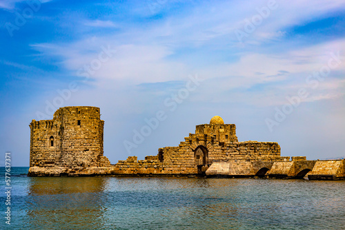 Obraz na płótnie Lebanon. Sidon Sea Castle, the crusaders fortress from the thirteenth century w salonie