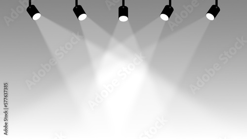 スポットライトの舞台（背景透過）のイラスト