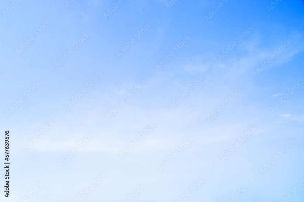Fantastic soft white clouds against blue sky and copy space horizontal shape