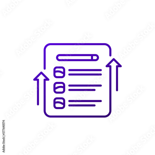 SERP line icon, Search engine results page