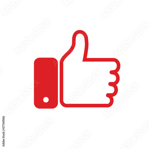 like icon sign thumb up icon sign outline red hand red