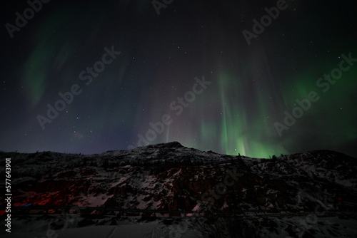 Northern Lights  Aurora  Aurora Borealis at Beluga Point  Alaska