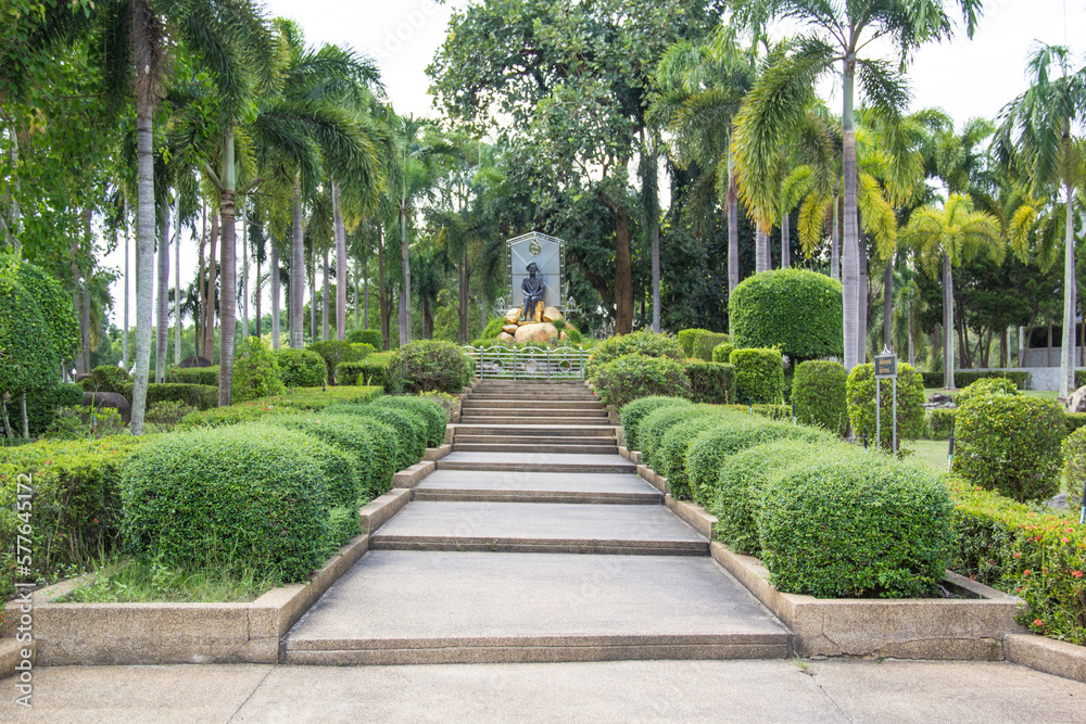 Beautiful view of Nong Nooch Tropical Park, in Pattaya, Thailand