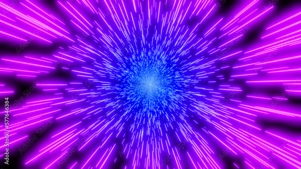 Abstract background dynamic 3d burst lines, neon glow colors on black, cosmic speed concept Abstract background dynamic 3d burst lines, neon glow colors on black, cosmic speed concept
