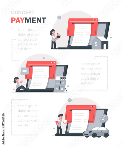 ordering and paying for goods or services from computer,pay online