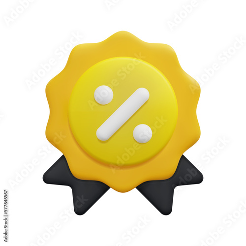 3d discount and promotion tag icon vector. Isolated on white background. 3d discount, online shopping and supermarket concept. Cartoon minimal style. 3d icon vector render illustration.
