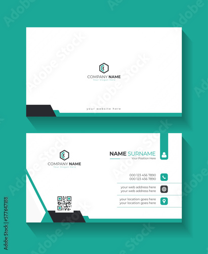 Modern and simple business card design template for business presentation
