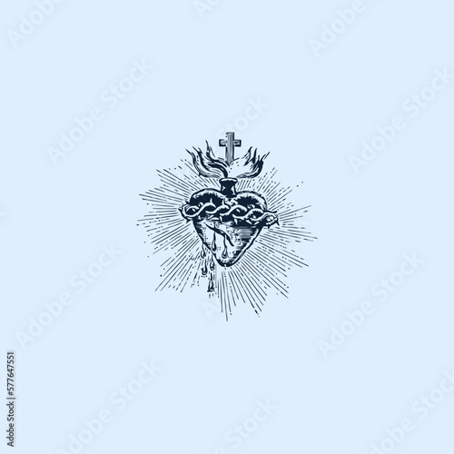 THESE HIGH QUALITY SACRED HEART JESUS VECTOR FOR USING VARIOUS TYPES OF DESIGN WORKS LIKE T-SHIRT, LOGO, TATTOO AND HOME WALL DESIGN