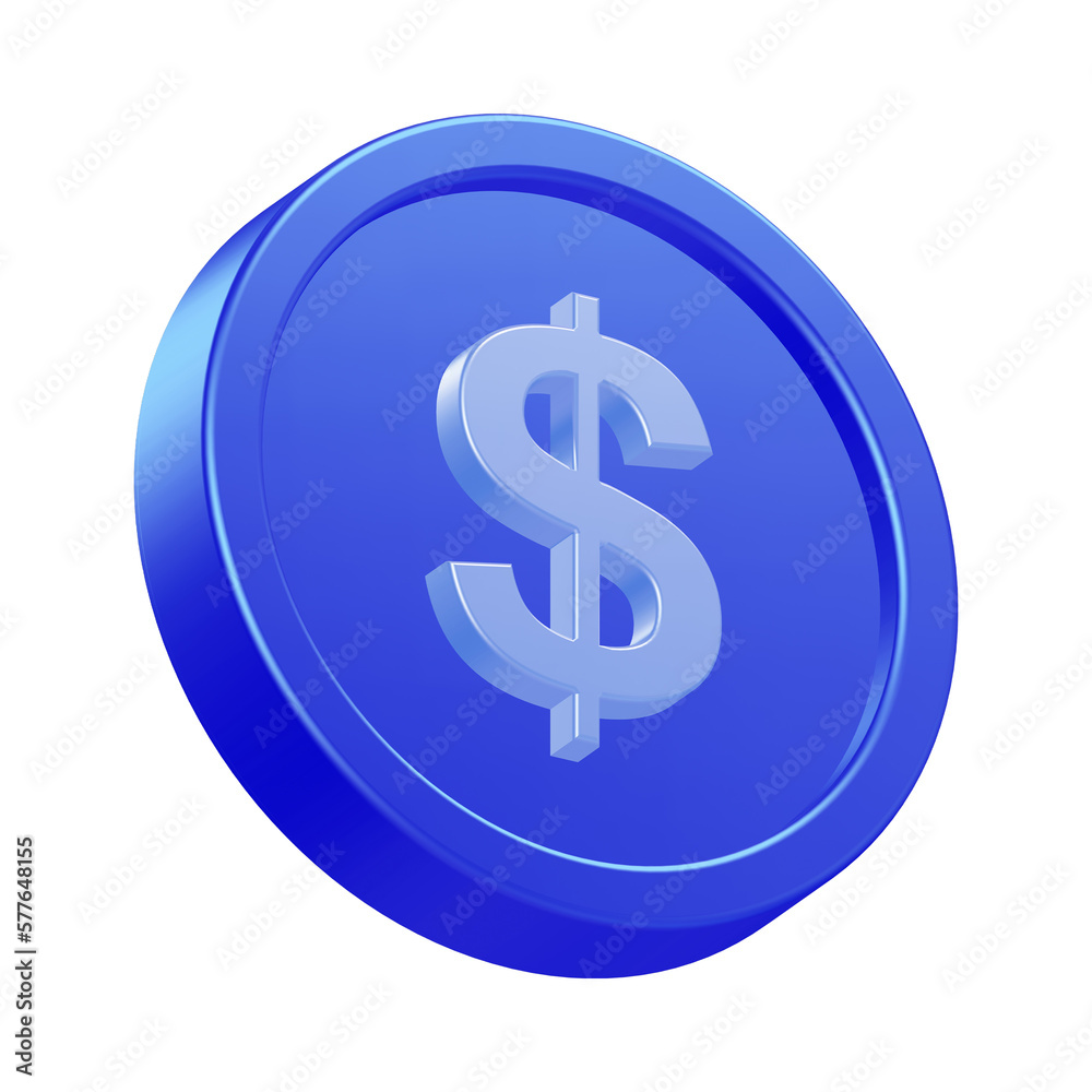 perspective isometric 3d render shiny blue dollar fun tech coin button fiat money currency nft web design isolated background perspective isometric 3d render shiny blue dollar fun tech coin button fiat money currency nft web design isolated background