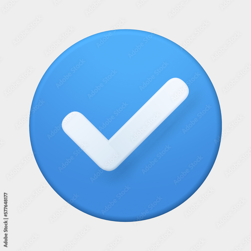 front view isometric blue 3d render tick checkmark correct ok good yes symbol sign button icon web design isolated background front view isometric blue 3d render tick checkmark correct ok good yes symbol sign button icon web design isolated background