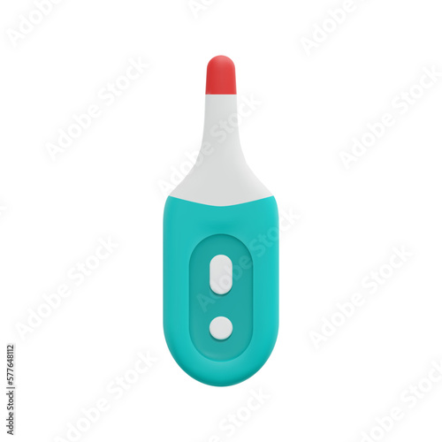 3d thermometer icon vector. Isolated on white background. 3d medical equipment, medical and healthcare concept. Cartoon minimal style. 3d temperature measurement icon vector render illustration.