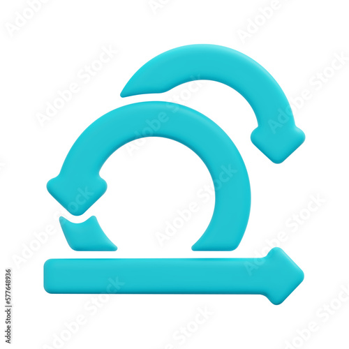 3d scrum icon vector. Isolated on white background. 3d agile, business and technology concept. Cartoon minimal style. 3d sprint icon vector render illustration.