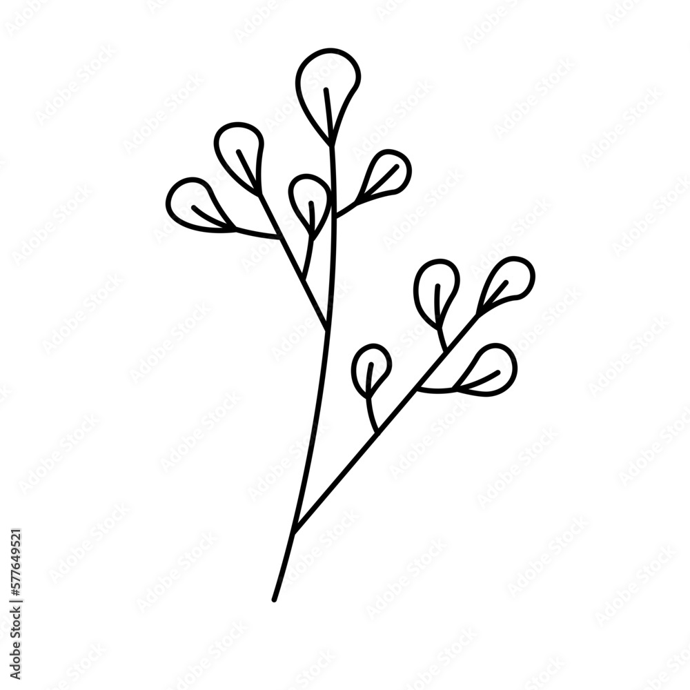 plant, flower, nature, line, leaf, seamless flower