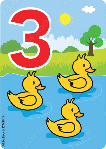 colorful illustrated numbers  vector numbers school activity