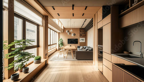 modern living room, generative ai