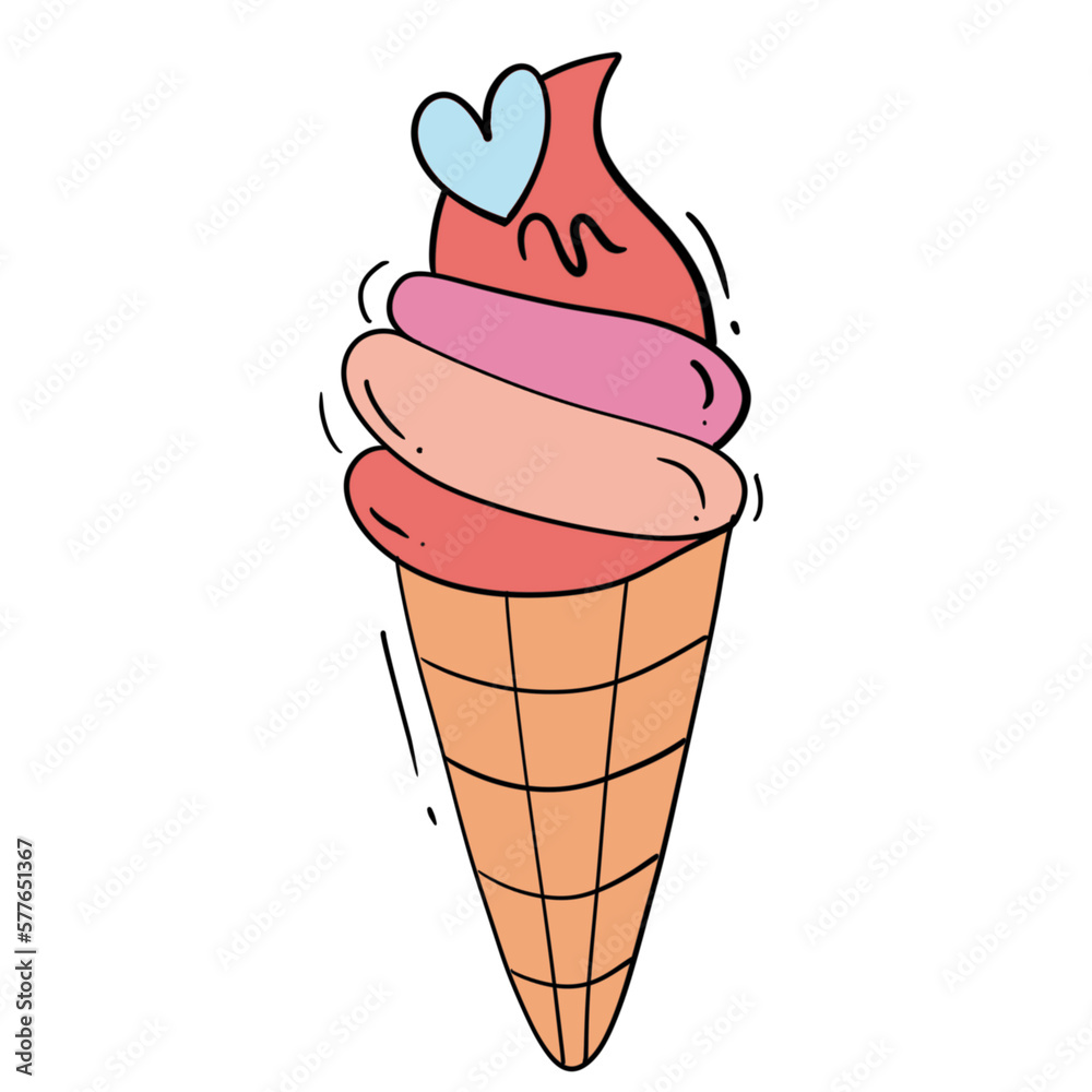 ice cream cone food icon doodle ice cream cone food icon doodle