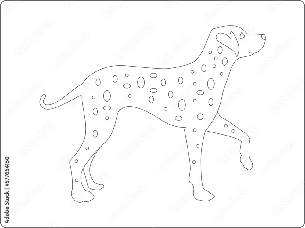 dog vector illustration coloring book