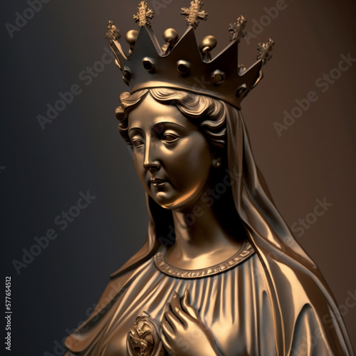 lady holy fatima miracle illustration golden