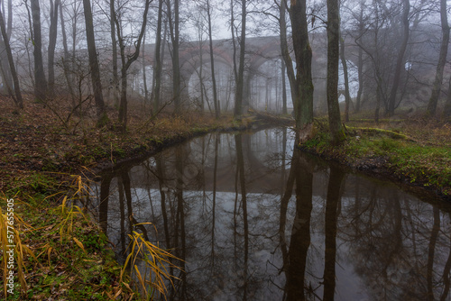 Fototapeta Naklejka Na Ścianę i Meble -  Old concrete railway bridge in Stanczyki, Mazury, Poland