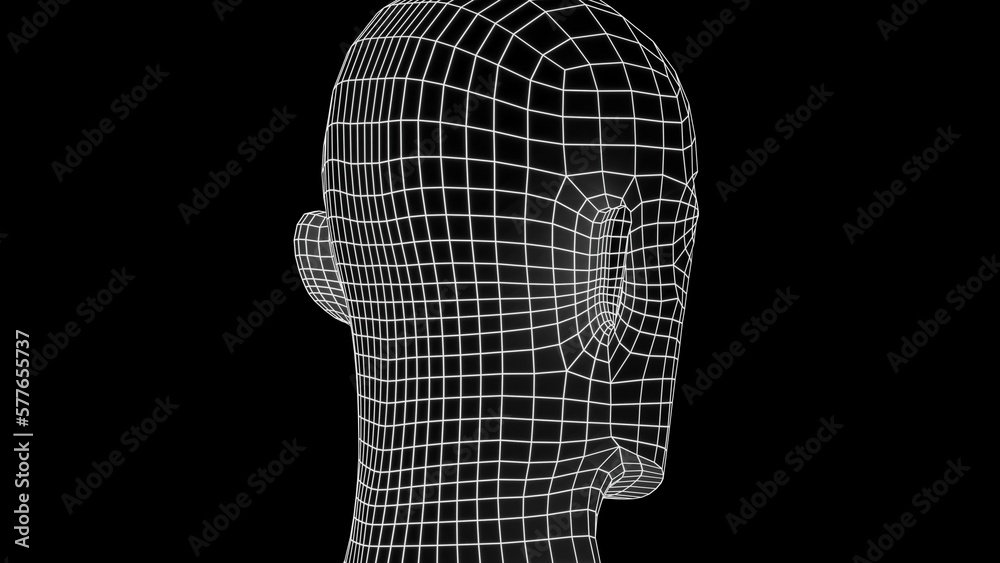 3d rendered illustration of human head 3d rendered illustration of human head