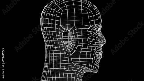 3d rendered illustration of human head