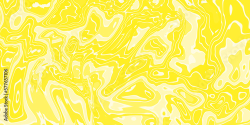 Abstract white yellow colors liquid graphic texture background.