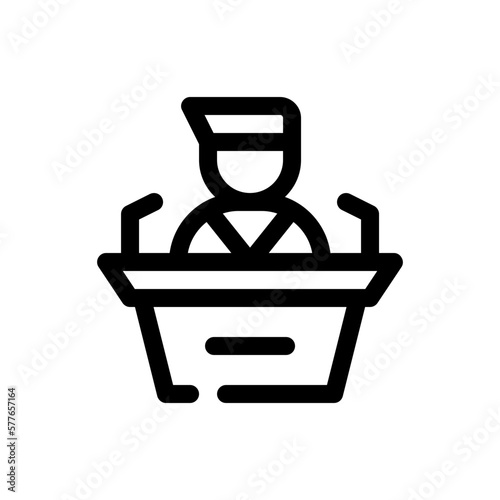 press conference line icon