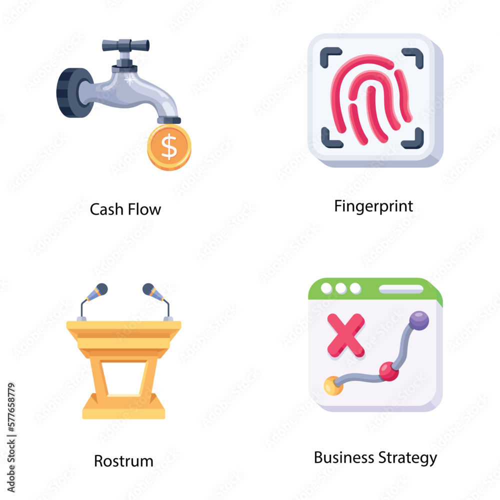 Business Planning and Technology Flat Icons
Business Planning and Technology Flat Icons