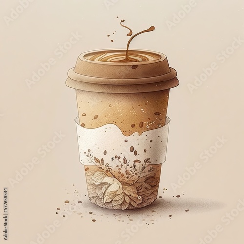 cup of coffee, love, valentines day, birthday, anniversary, generative ai.