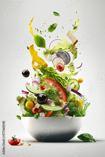 mix of colorful vegetables on white background